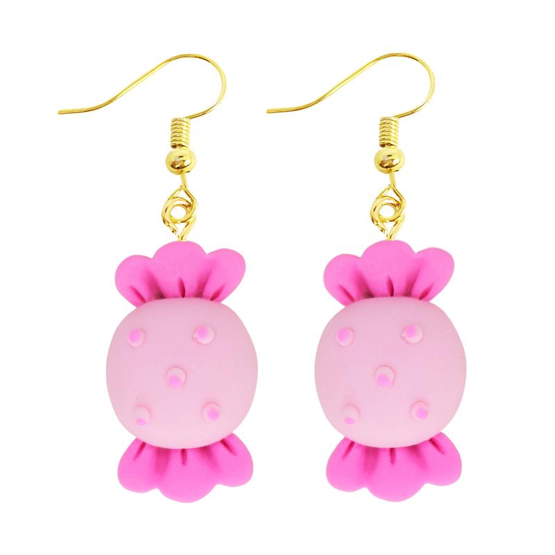Women Earring Resin Drop Funny Custom Cute Girls Eardrop Kids Chocolate Strawberry Hamburger Dog Mushroom Broccoli Coffee