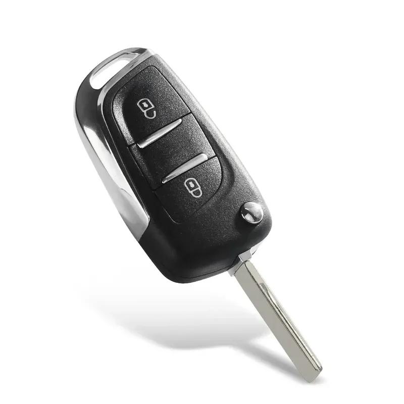 KEYYOU 10PCS Modified Flip Remote Key Shell For Peugeot 307 408 308 For Citroen C-Triomphe C-Quatre C3 C4L C5 CE0536 CE0523 Key