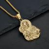 Europe, America, Jewelry, Casting Vacuum Plating Diamond-encrusted Holy Family Pendant Necklace 2026