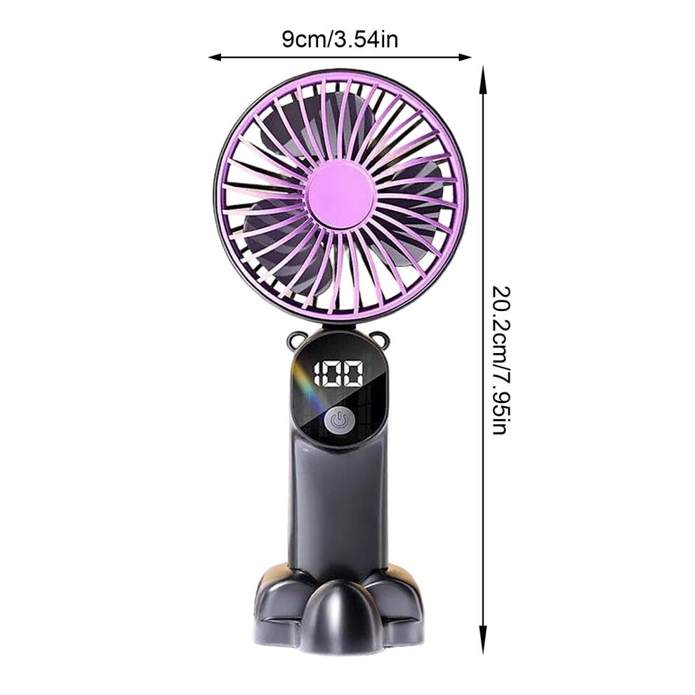 Portable Handheld Fan Portable 6 Speed-Apricot White Mint