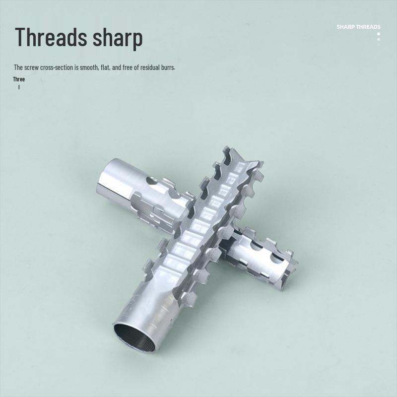 Cold Rolled Steel Serrated Expansion Tube for Hollow/Cement Walls with Anti-loosening Self-tapping Screws