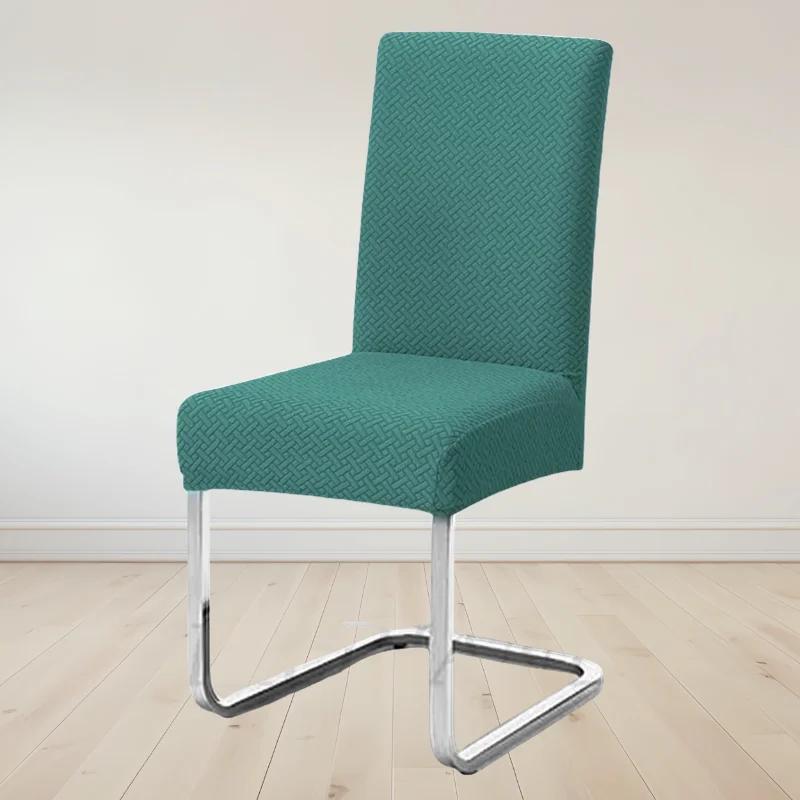 Husté žakárové potahy na opěradla židlí Vzor ve tvaru T Potah sedáku židle Elastický chránič jídelní židle Kancelář Restaurace Univerzální