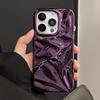 3D Electroplated Fold Wrinkle Silicone Case For For Iphone 16 1 14 13 12 Pro Max Plus 11  Shockproof Protective Bumper Cover