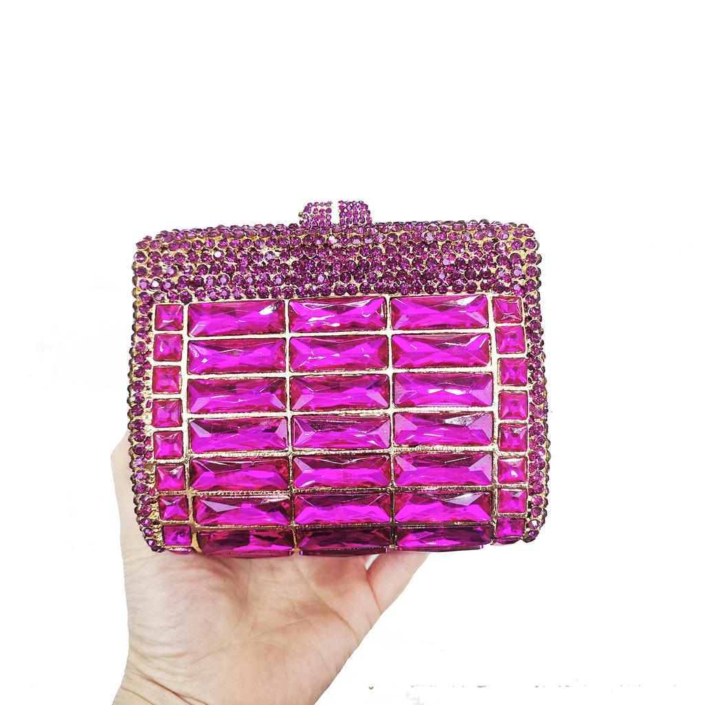 New Diamond Dinner Bag Glass Rhinestone Banquet Rhinestone Clutch Purse