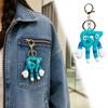 Steal A Brainrot No. 67 Keychain Anime Cartoon Hat Monkey Blue 67 Italian Brainrot Keyring Birthday Christmas New Year Gifts
