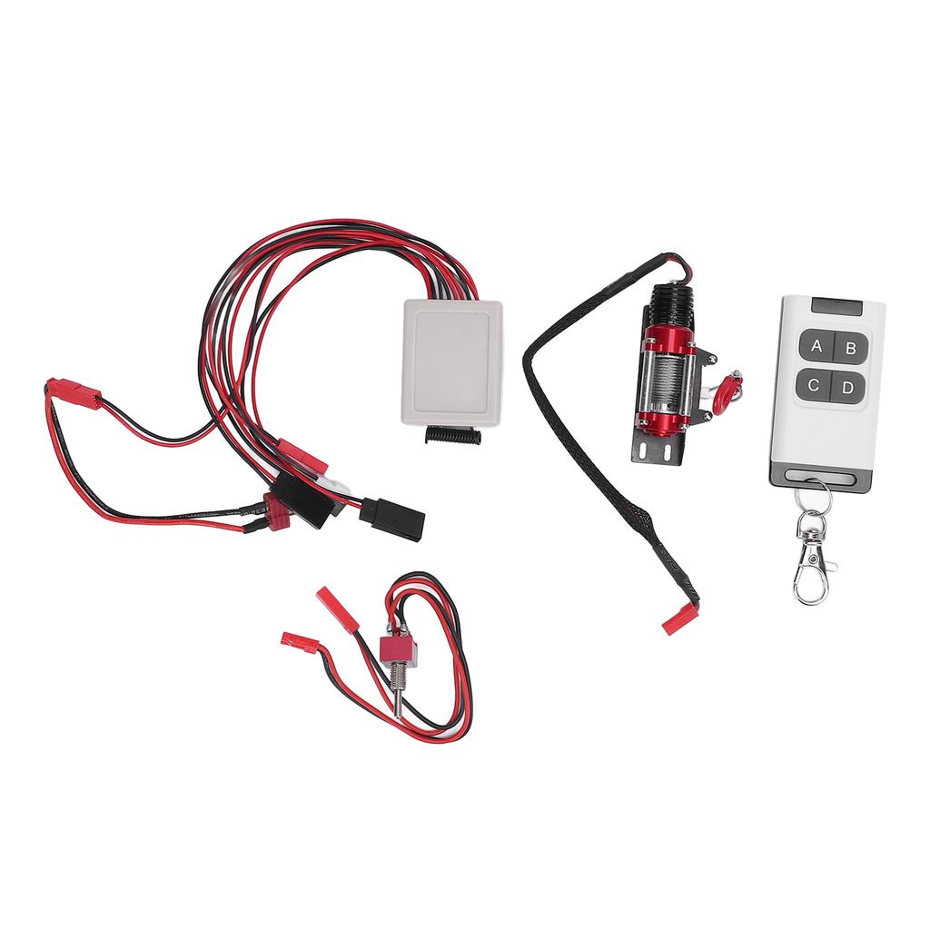 RC Car Winch Jst Plug 1/10 Scale RC Crawler Metal Winch Remote Controller with Receiver T Plug Conne