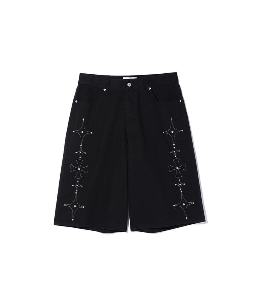 CRITIC Gothic Twill Bermuda Pants Black