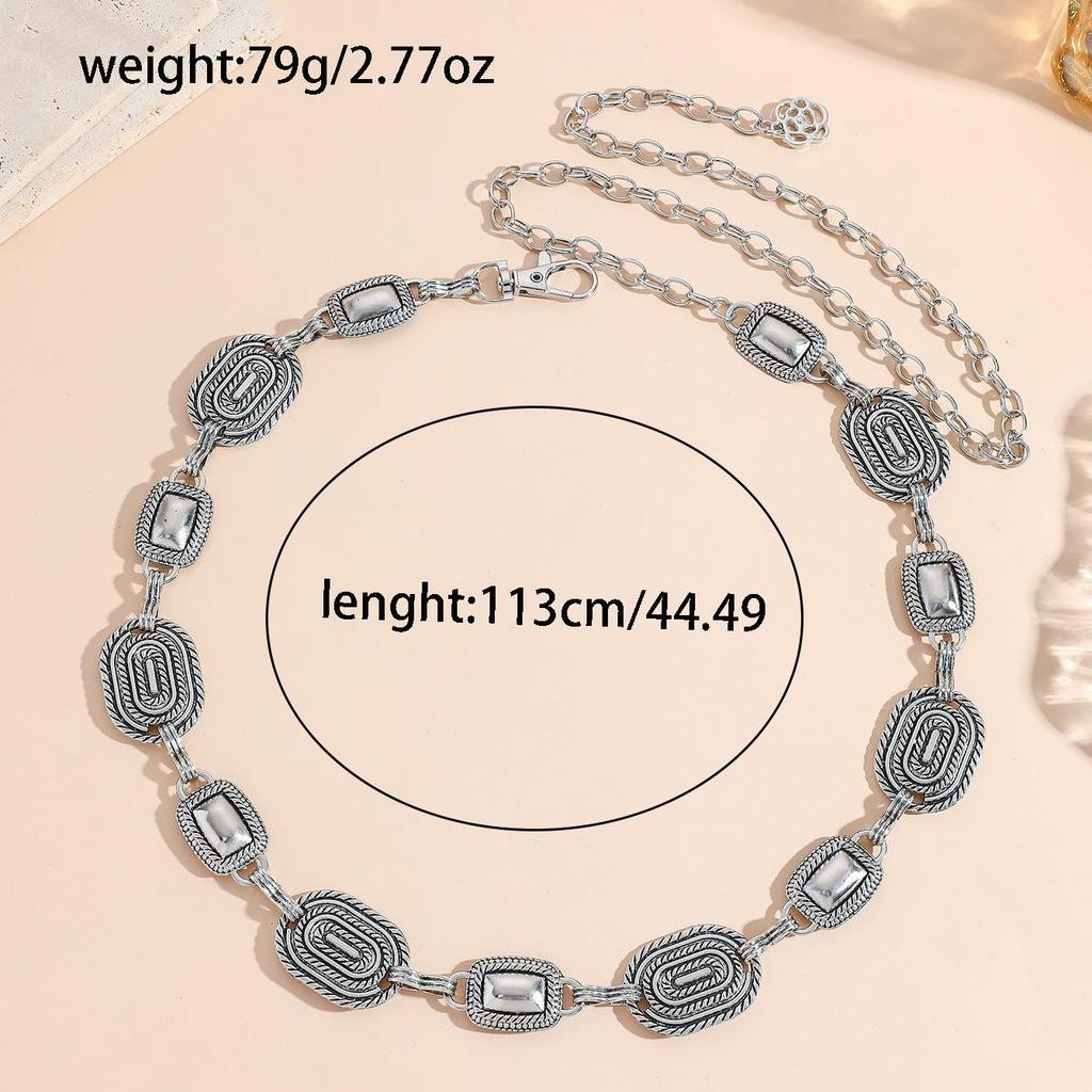 Bohemian Retro Metal Waist Chain for Women - Ethnic Style Body Jewelry