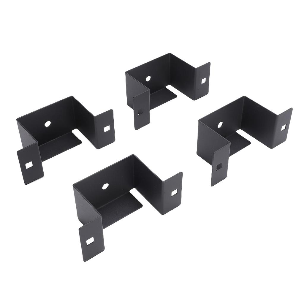 4 Pcs Trailer Stake Pocket Bracket High Strength Carbon Steel Trailer Rail Bracket for 2x4in Stakes