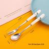 Charming Cartoon Stainless Steel Spoon & Fork Set for Kids - Perfect for Coffee, Rice, Dessert, and Fruit.