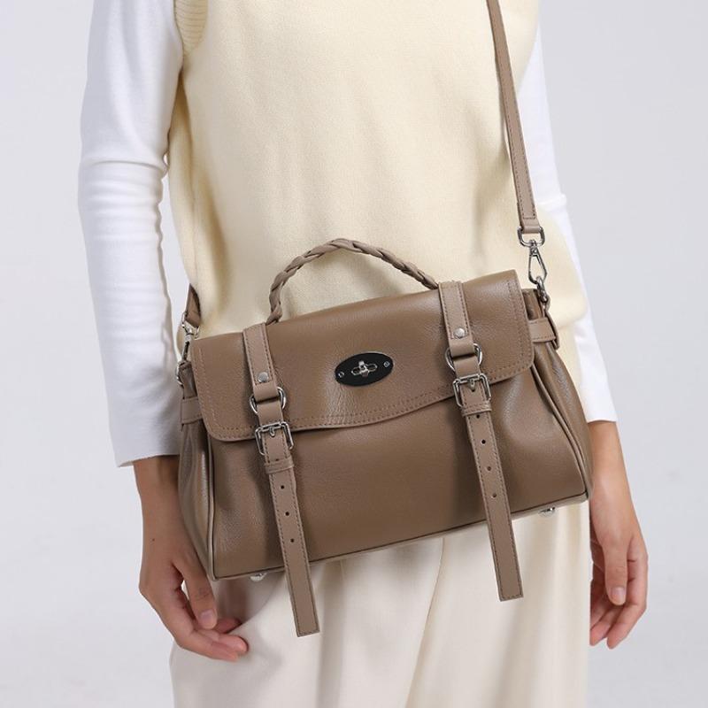 Leren dameshandtassen, high-end handtassen voor woon-werkverkeer, nieuwe schoudertassen met natuurlijk druppelpatroon, ruime messenger bags