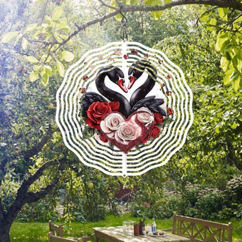 10 Inch Hanging Wind Spinner with 360 Degree Hook for Balcony Garden Decor Spring Summer Outdoor Decoration