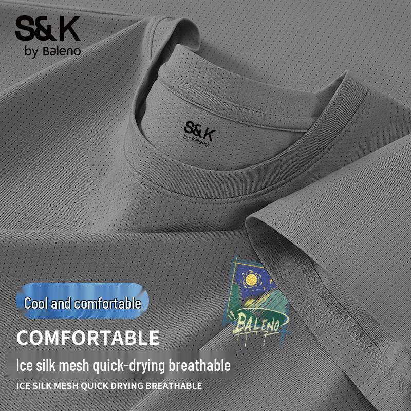 Baleno Men s Ice Silk Mesh Graphic T-Shirt 2XL