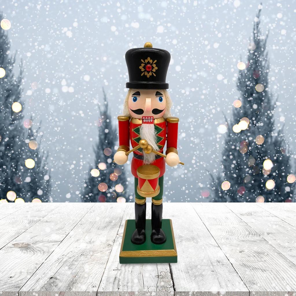 Nutcracker Ornament DIY Craft Xmas Statue for Centerpiece Garden Desktop