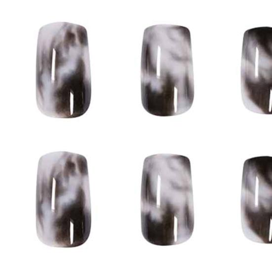 Natural Fake Nail DIY Dark Fit Style Smudge-Free Perfect Smudged Easy Nail Art Fake