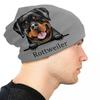 Rottweiler Dog Bonnet Hat Knitted Hats Unisex Women Fashion Unisex Pet Animal Winter Warm Skullies Beanies Caps