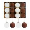 Velvet Christmas Flocked Ball Ornaments, 8cm, Set of 12 – Tree Decorations