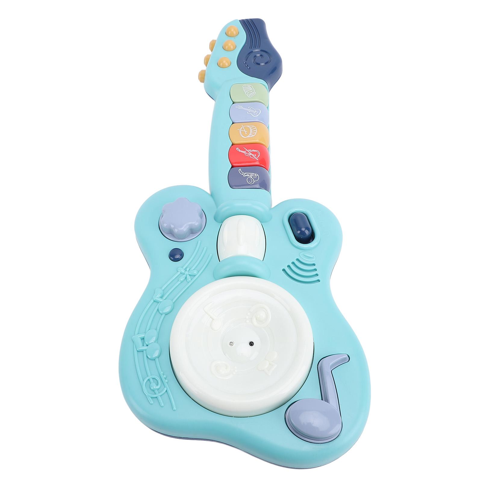 Kids Play Guitar Electric Educational Musical Instruments Early Learning Colorful Guitar Music Toy for Toddler