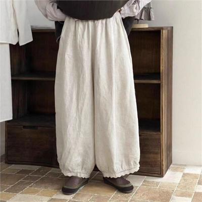 Spitze Neun-Punkte-Hose Retro Damen Locker Vielseitig Lässig Weiter Bein Spitze Lässige Hose