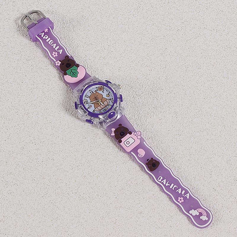 Cartoon Lightup Childrens Quartz Watch With Digital Pointer Decoration For Kids Birthday Gift