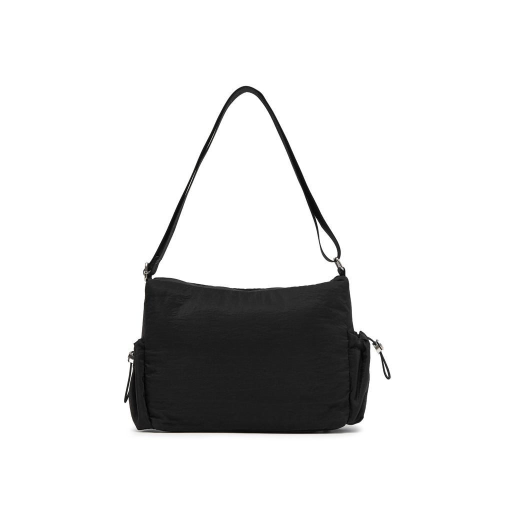 New Champion Fabric Shoulder Bag Unisex Black/Rose Purple/Stone Gray U5CACPU14