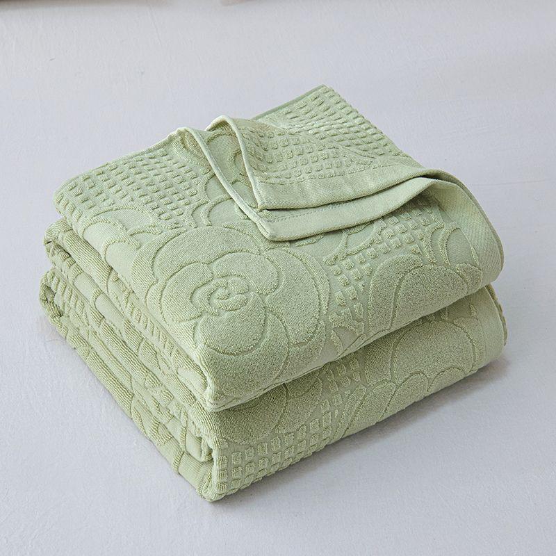 Vintage 1970s Shanghai Nostalgic 100% Cotton Towel Blanket for Summer Naps