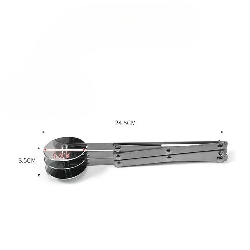 

Нержавеющая сталь, Нож для пиццы, Роликовый нож, Телескопический нож для выпечки, Многофункциональный нож с несколькими колесиками для нарезки, Нож для теста, Держатель Three wheels белый