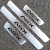Stainless Door Sill Protector Kick Plate Entry Guard Kit for Mitsubishi Eclipse Cross PHEV 2024 Accessory (Thin Chrome Eclipse Cross)