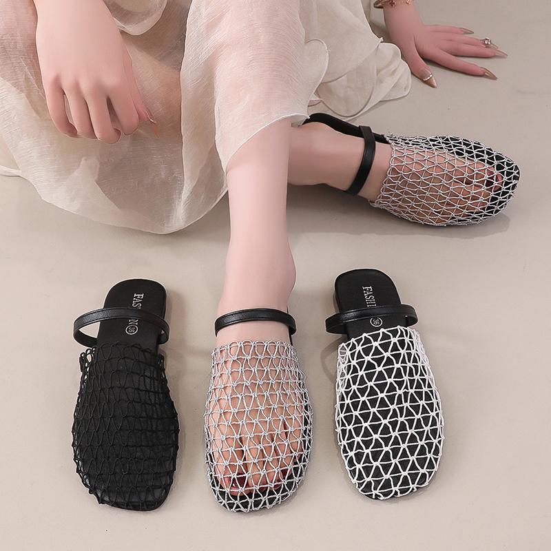 Fashion Shoes Fretwork Heels Slippers Women Summer Slides Cover Toe Pantofle 2025 Rome Female Shoes Womens Slippers Outdoor Slides Fretw
