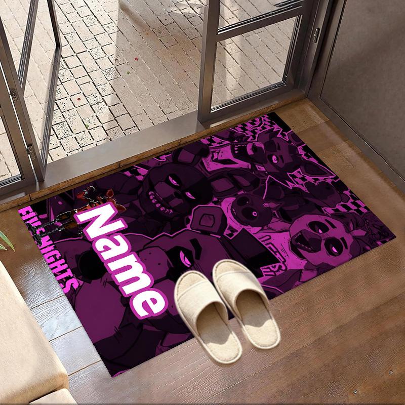 Custom Name Personalized Five Nights at Freddy's Print Carpet, Versatile Home Decor Rug, for Playroom, Apartment, Balcony, Entryway, Hallway Gift