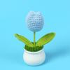 Woolen Tulips Crochet Flower Potted DIY Handcrafted Bonsai Handmade Knitted Flowers  Home Decor