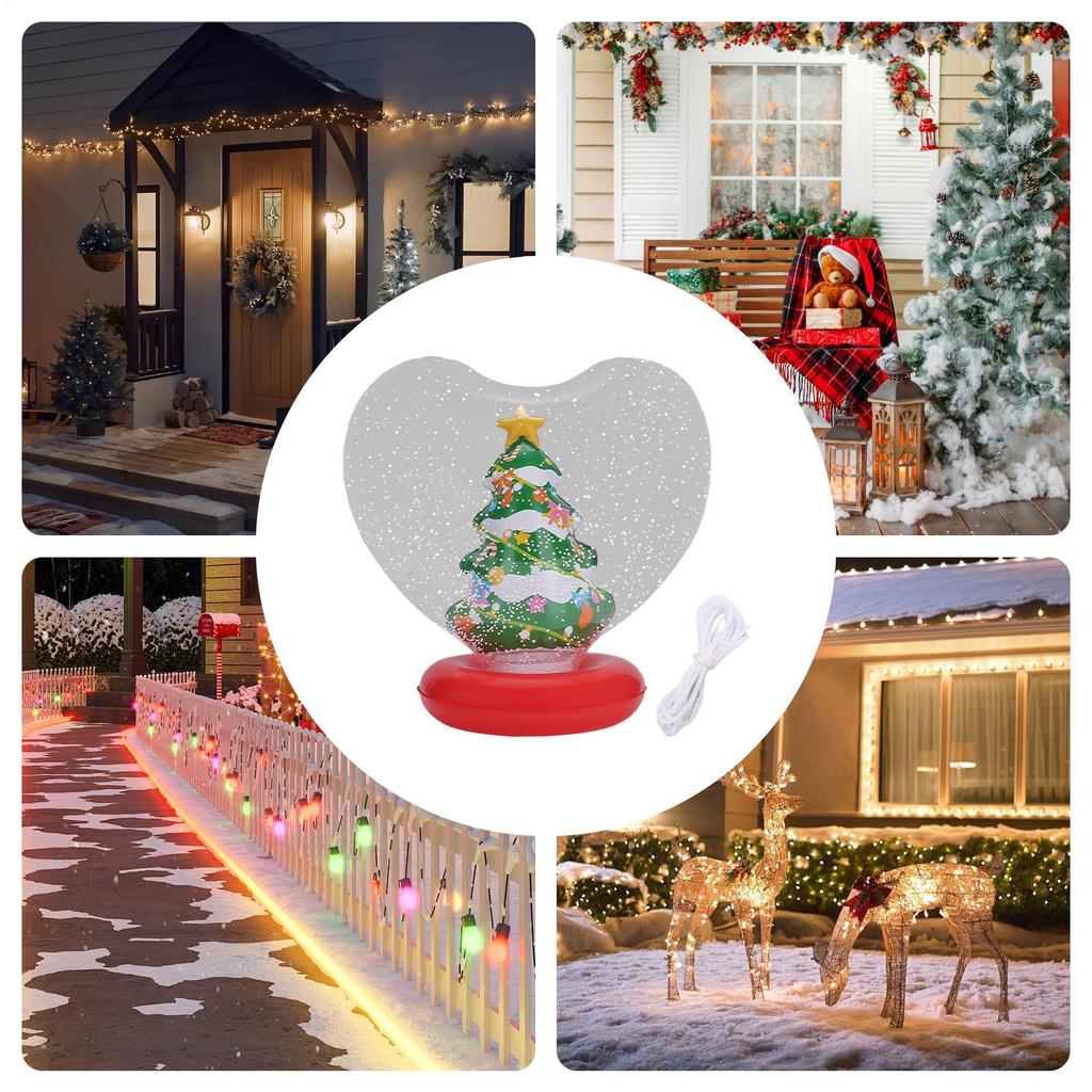 Inflatable Christmas Ornaments PVC inflatable decorative ball ornaments Heart Shape Light up outdoor Christmas Decorations