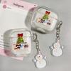Ins Autumn and Winter Christmas Snowflake Quicksand Snowman Suitable AirPods 1 Generation Protective Cover Cute Apple Wireless Bluetooth Ear