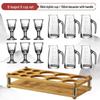 Premium Glass Baijiu Decanter Set with Rack and Cups