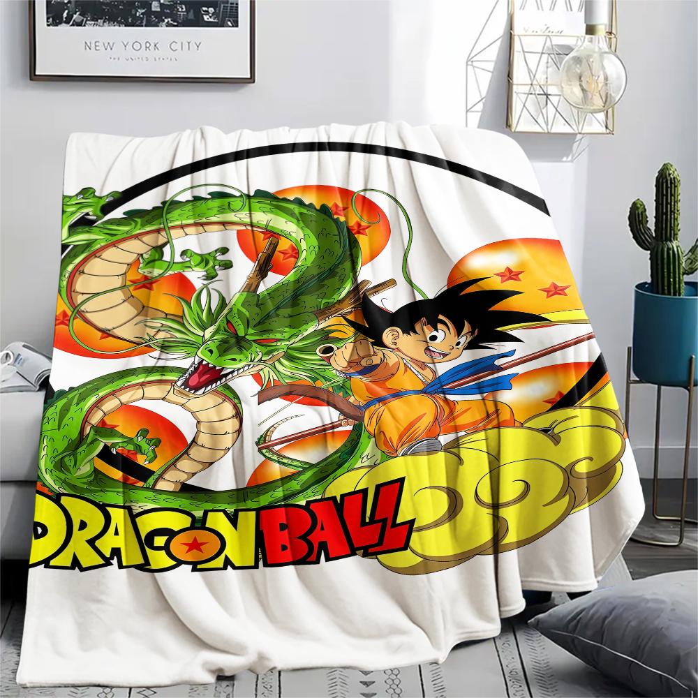 Dragon Ball Character Print Flannel Blanket High Quality Comfortable for All Seasons Home Decor Warmth and Comfort Perfect for Christmas Gifts