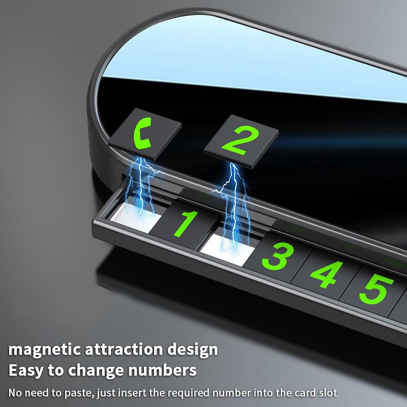 Car Phone Number Card Temporary Parking Card Plate Can Be Hidden Telephone Number Car Park Stop Automobile Accessories Styling