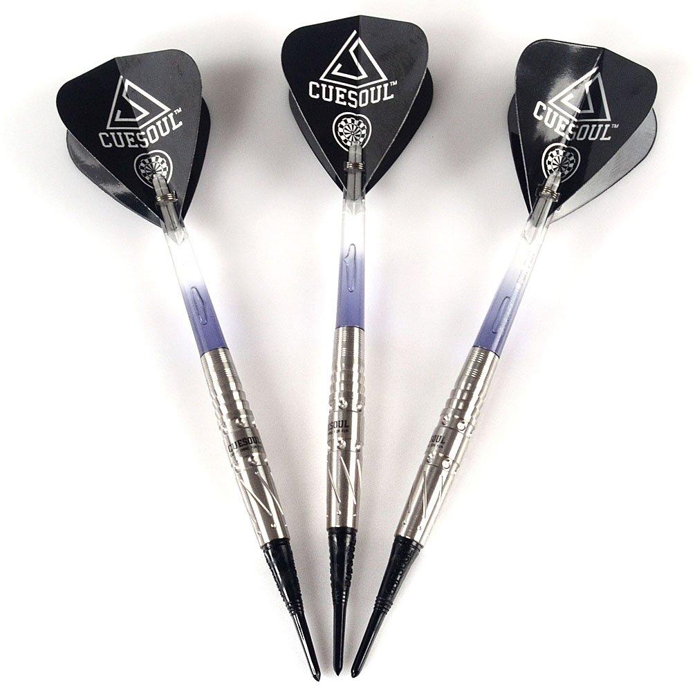 Cuesoul 20g Tungsten Soft Tip Darts Set, 95% Tungsten