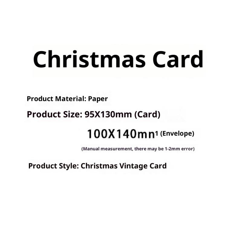 Merry Christmas Cards Set With Envelope New Year Wishes Christmas Gifts Decorative Greeting Xmas Postcards For Xmas 2026