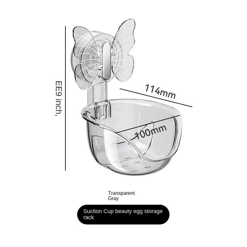 Bathroom Storage Rack Punch-free Storage Box Bathroom Suction Cup Wall-mounted Washbasin Makeup Storage Rack