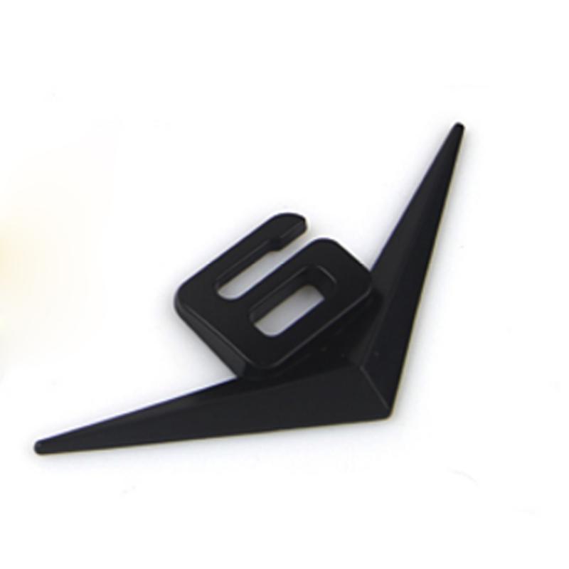 ZZTZZ 3D Metall V6 Motor Display Bilklistermärke Emblem Märke V6 Emblem 3D Märke Lastbilsnamnskylt Klistermärke Dekal Ersättning