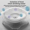 Large Capacity 2000ml Pet Floating Bowl Floating Filter Transparent Design Pet Water Feeder Detachable Dry-Chin Technology