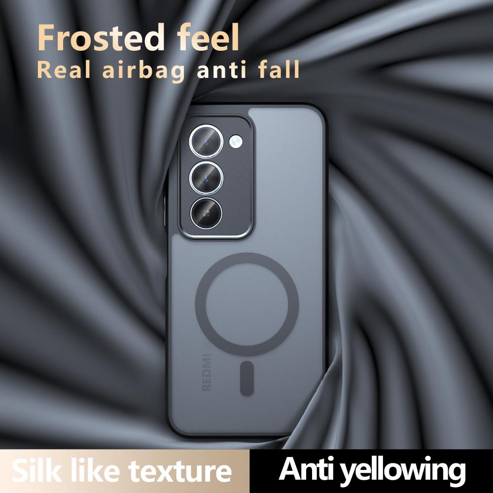 Case for Magsafe Magnetic Wireless Charging Hard Plastic Matte Shockproof Back Phone Case for Xiaomi Redmi 15 15C 4G 5G