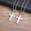 Modischer Männer-Kreuzanhänger Jesus-Kreuz-Halskette, Riss-Kreuz-Anhänger-Halskette für Männer Frauen, Edelstahl-Metall Punk-Schmuck