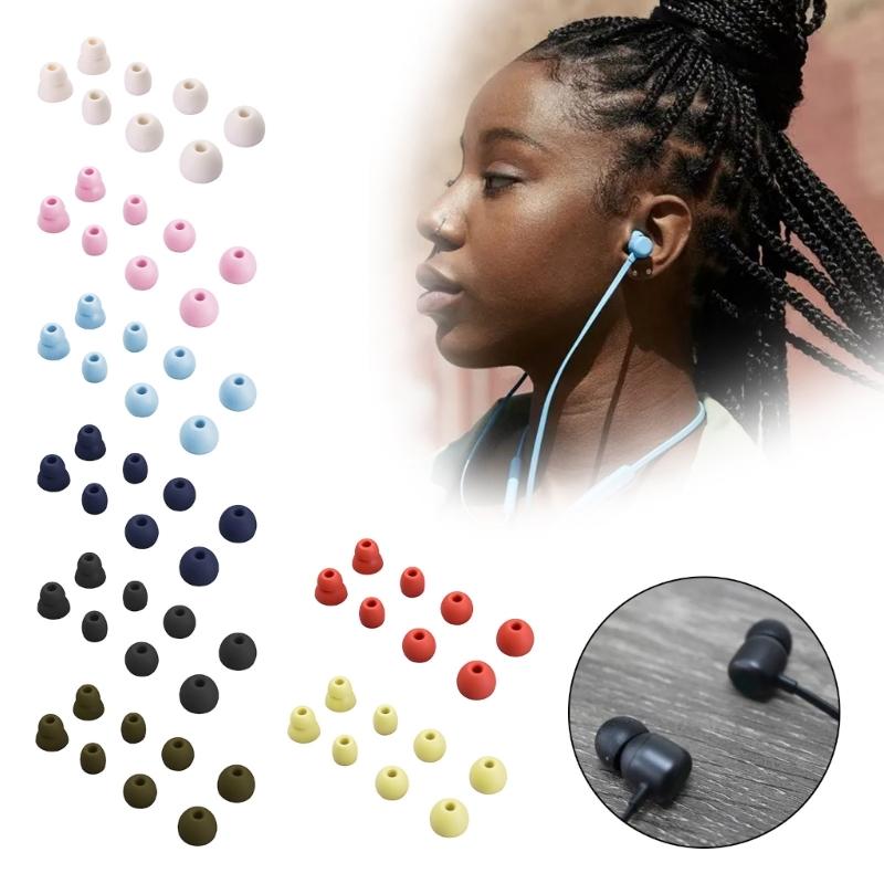 4Pairs Earbuds Cover In-Ear Tips Soft Silicone Ear Buds Accessories for Beats Flex / X / Powerbeats Pro Earphone Eartips