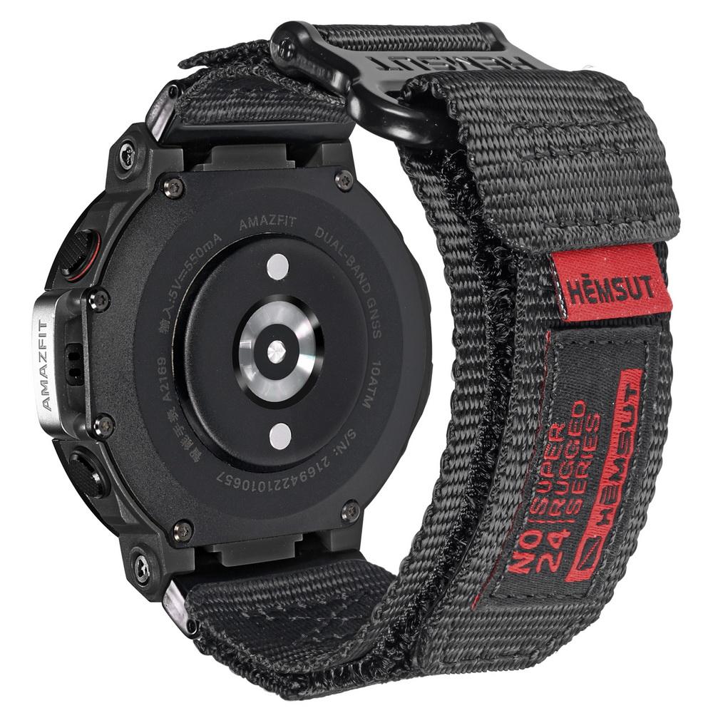 Řemínky Hemsut Kompatibilní s Amazfit T-rex2 3 Řemínek na hodinky Nylonový Pro Muže Sportovní Vojenský Styl