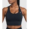Gymshark Lift Seamless Midi Tank With Shelf Midnight Blue Black Marl B2c9q Ucvj