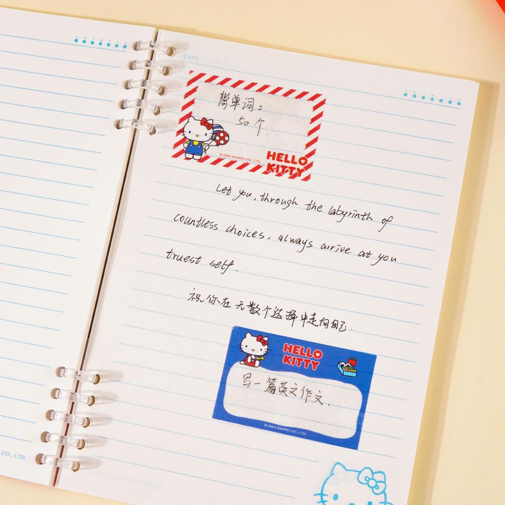 Hello Kitty Transparent PVC Mini Diary with Cute Cartoon Pendant