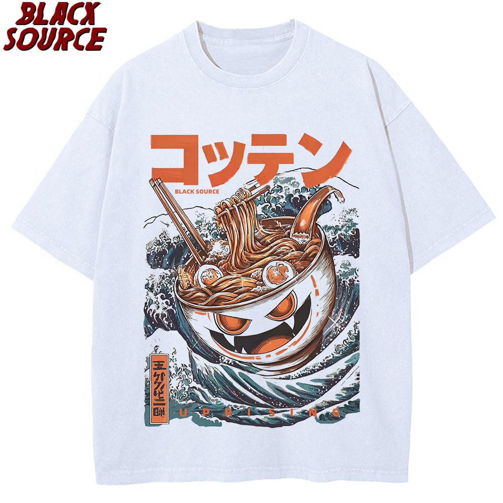 

T Japanese Harajuku TShirt MenSummer Hip Hop T ShirtsNoodle Ship Cartoon Streetwear Short Sleeve Tshirts Cotton S