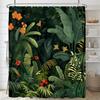 Green Plant Leaf Vines Flower Shower Curtain Print Modern Nordic Leaves Polyster Home Decor Bathroom Curtain With Hooks