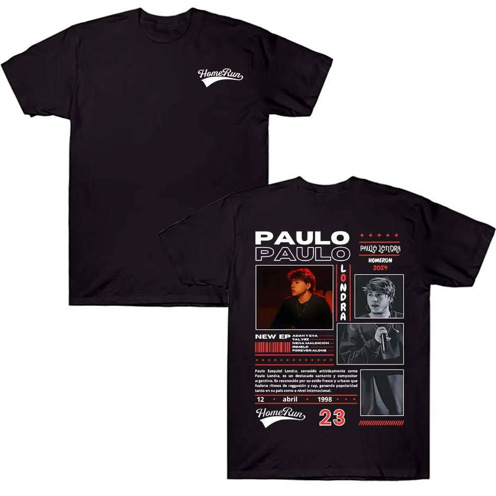 2025 Summer Mens Cotton Tshirt Rap Paul Londra Fashion Casual Joker Top High Quality Loose Short Sleeve Unisex High quality